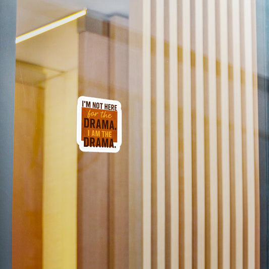 Drama Queen: Bold Typography Sticker Design, Sarcastic Humor Graphic- Inspired, Sassy Sticker Decals -