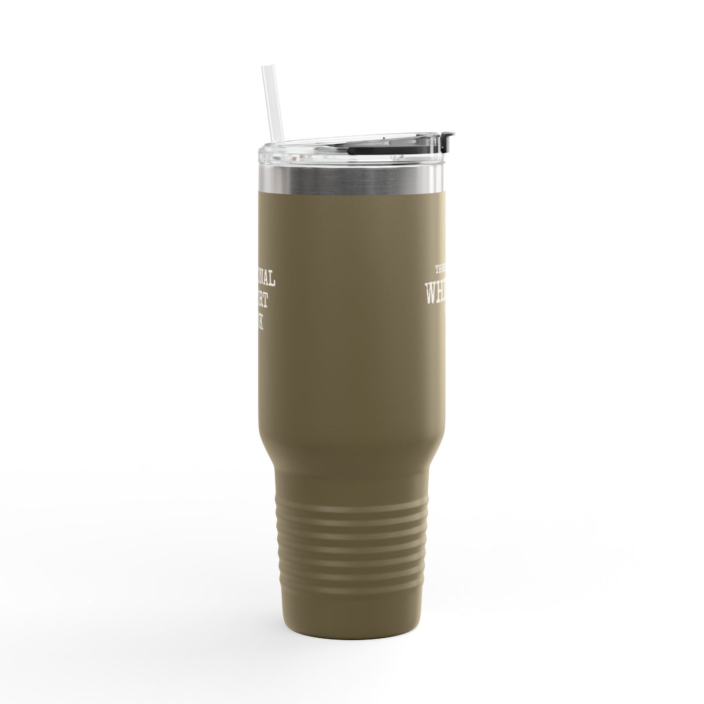 40oz Insulated Travel Mug — “There Might Be Whiskey In Here” Red Tumbler