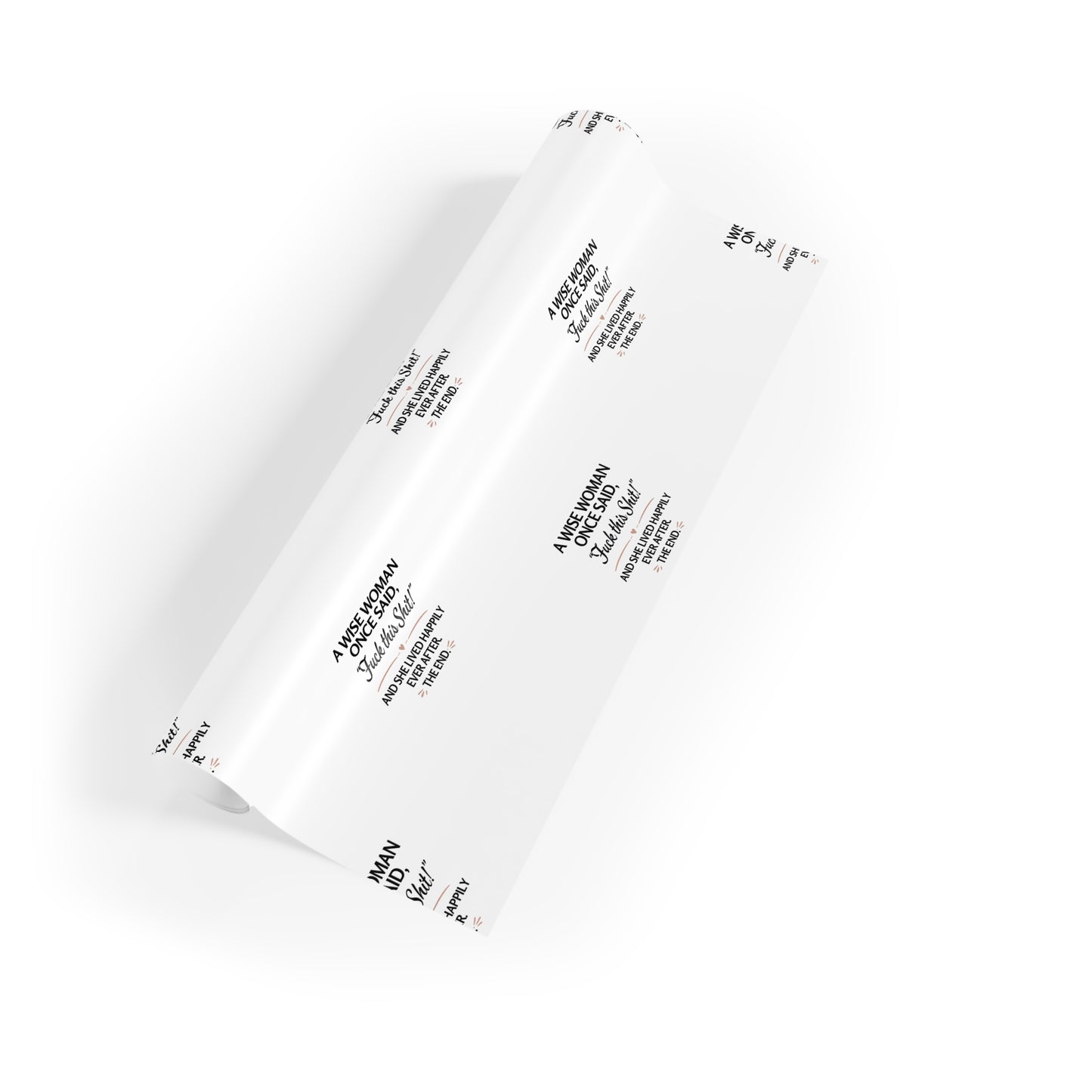 Minimalist 'A Nice Woman Once Lived Here' Gift Wrapping Paper Roll