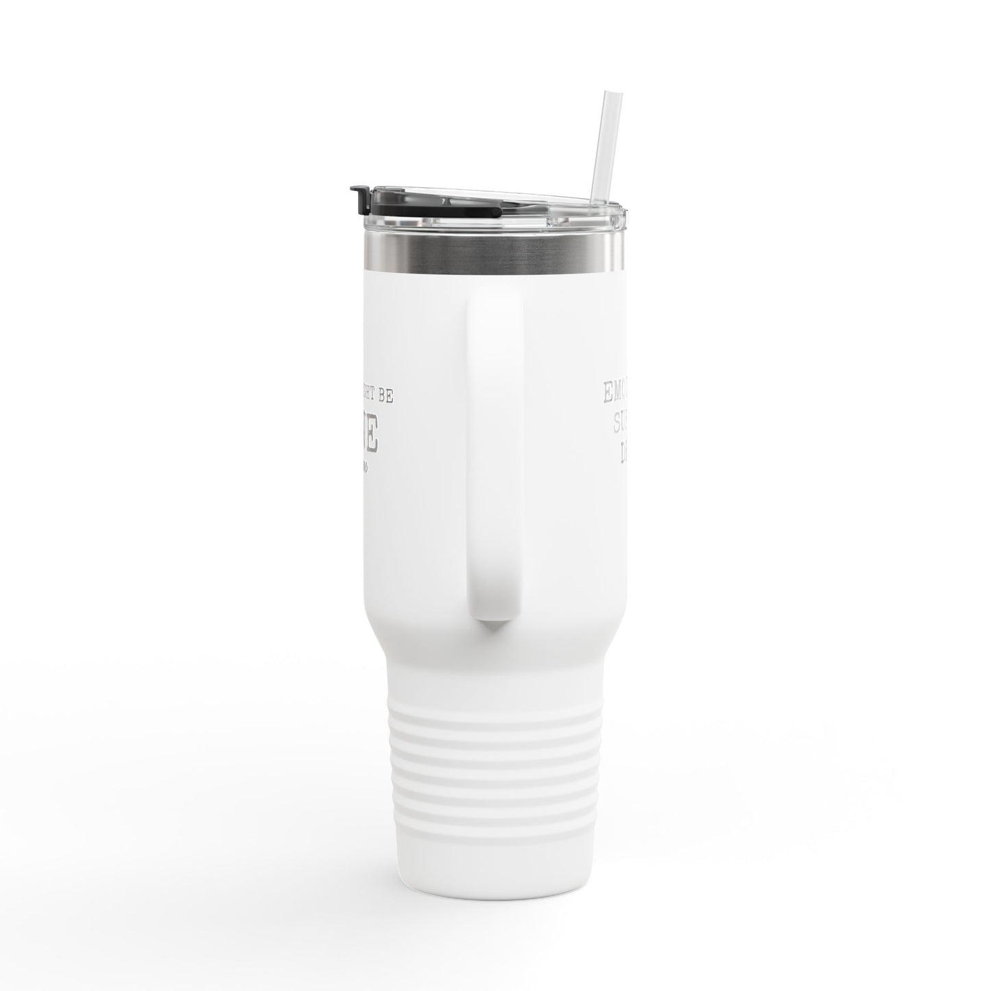 40oz Insulated Travel Mug - "There Might Be Wine In Here" Stainless Steel Tumbler with Handle