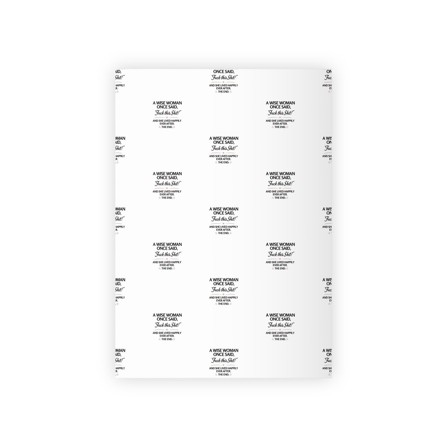Minimalist 'A Nice Woman Once Lived Here' Gift Wrapping Paper Roll