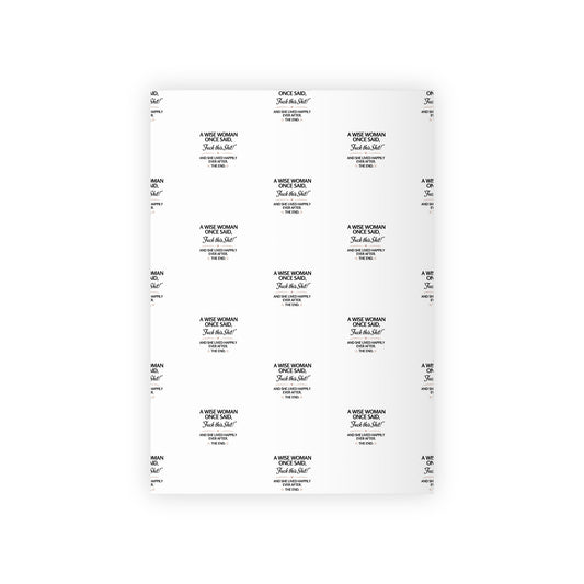 Minimalist 'A Nice Woman Once Lived Here' Gift Wrapping Paper Roll
