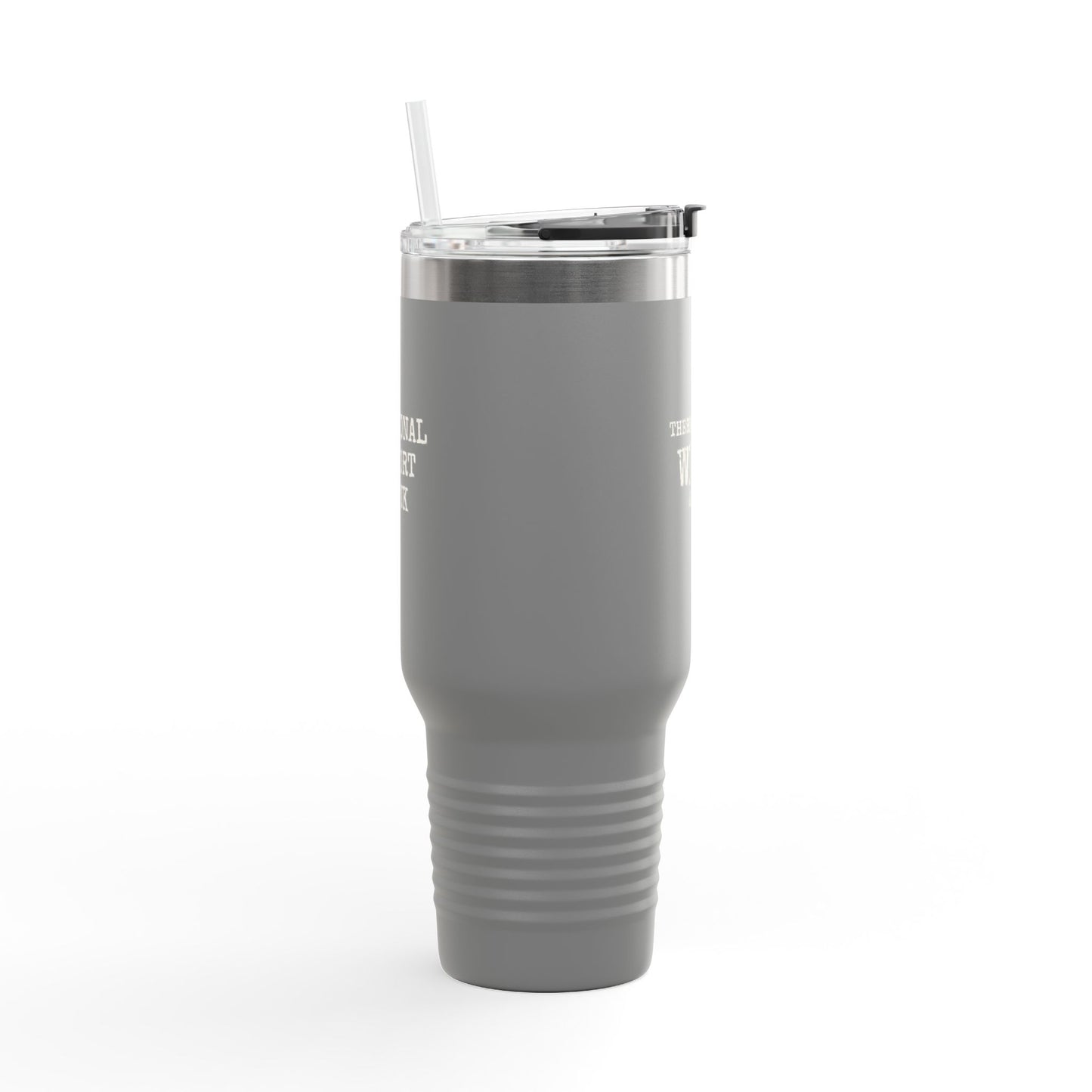 Insulated 40oz Travel Mug – "There Might Be Wine In Here" Red Tumbler with Straw/Handle