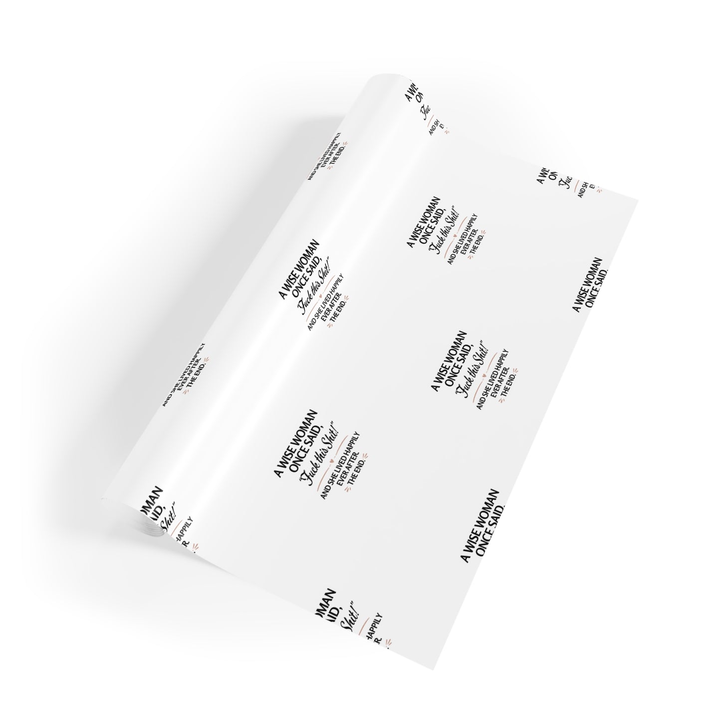 Minimalist 'A Nice Woman Once Lived Here' Gift Wrapping Paper Roll