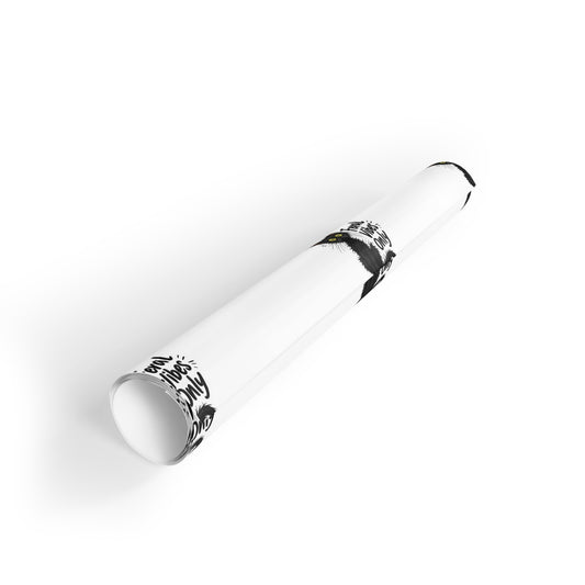 Black Cat Gift Wrap Roll — "Fur-ever Yours" Cute Spooky Wrapping Paper for Halloween & Cat Lovers