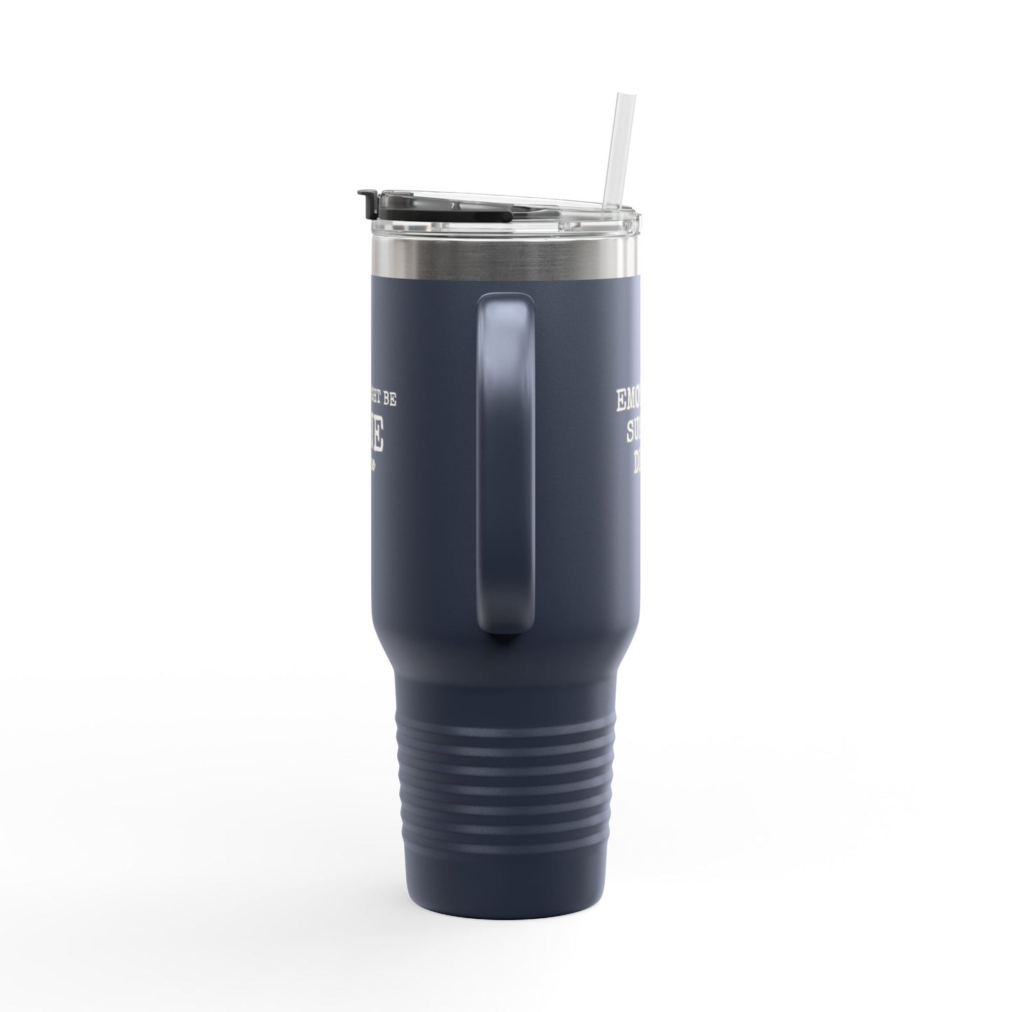 Insulated 40oz Travel Mug – "There Might Be Wine In Here" Red Tumbler with Straw/Handle