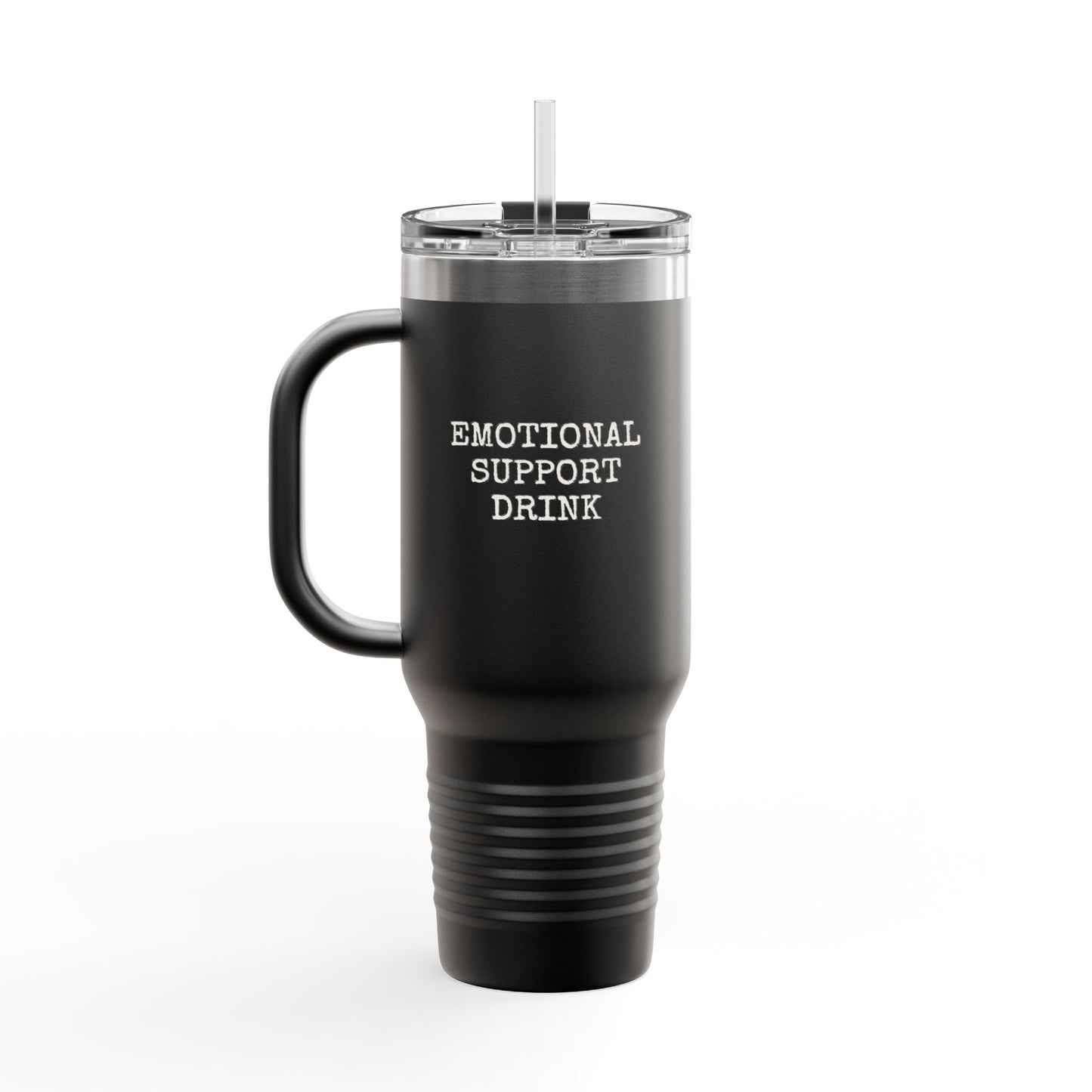Insulated 40oz Travel Mug – "There Might Be Wine In Here" Red Tumbler with Straw/Handle